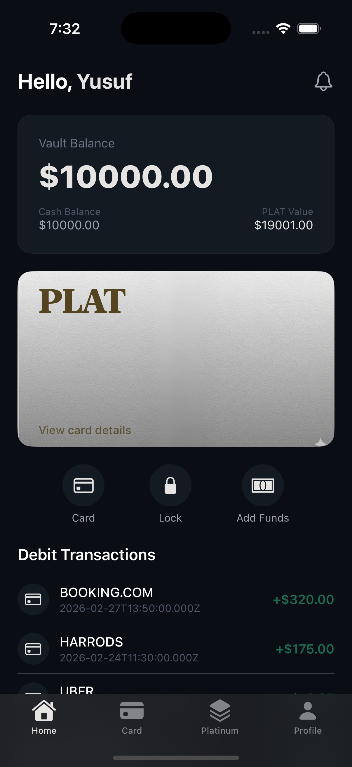 Digital Plat Home Screen